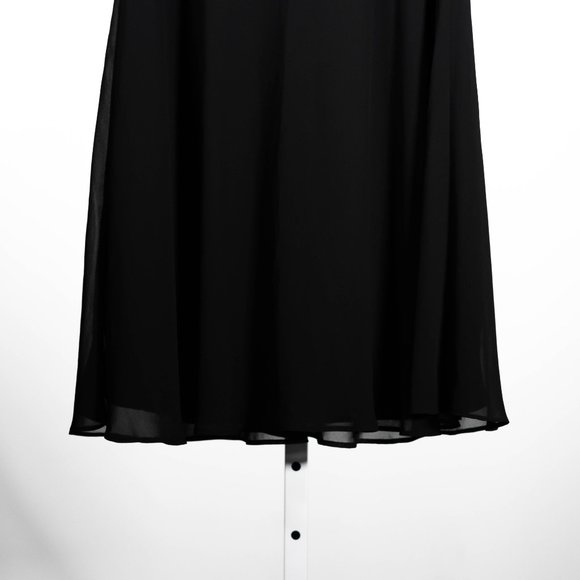 Chaps Ralph Lauren Women's Dress Black V-Neck Pleated Cocktail Party Wedding 12 - Picture 6 of 9